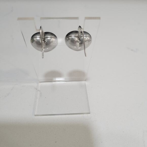 Tory Burch Heart Locket Earrings In Antique Pewter - Picture 3 of 15